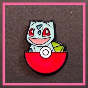 Pokemon Bulbasaur In Pokeball 1" Enamel Pin